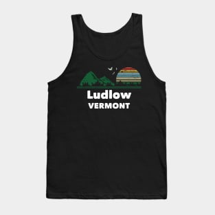 Mountain Sunset Flying Birds Outdoor Ludlow Vermont Tank Top